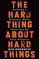 Book cover The Hard Thing About Hard Things