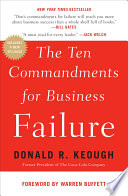 Book cover The Ten Commandments for Business Failure